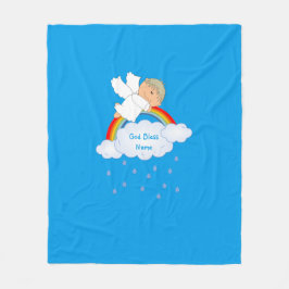 Godson Gift Cute Angel Rainbow Gepersonaliseerd Fleece Deken