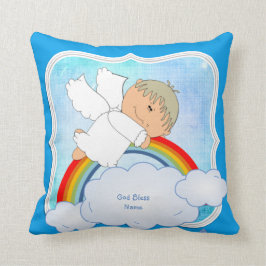 Godson Gift Cute Angel Rainbow Gepersonaliseerd Kussen