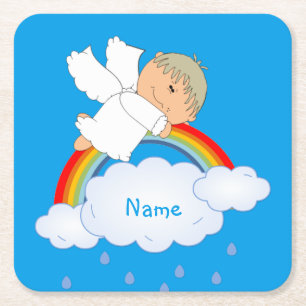 Godson Godchild Baby Shower Gift Personalized Kartonnen Onderzetters