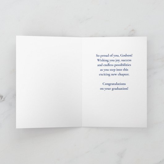 Godson High School Graduation Name Year  Kaart (Binnen)