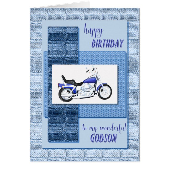 Godson, motorfiets verjaardag (Voorkant)