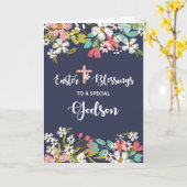 Godson Pasen Zegeningen van Verrezen Christus Bloe Kaart (Gele Bloem)