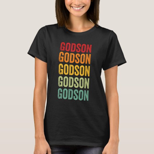 Godson Rainbow Text Godson Colorful T-shirt (Voorkant)