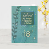 Godson Religieuze 18e Verjaardag Hand Getrokken Ki Kaart (Gele Bloem)