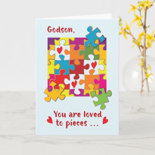 Godson Valentijn Puzzle Love to Piecets Kaart (Gele Bloem)