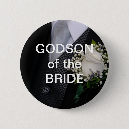 Godson van de Bride Ronde Button 5,7 Cm (Voorkant)