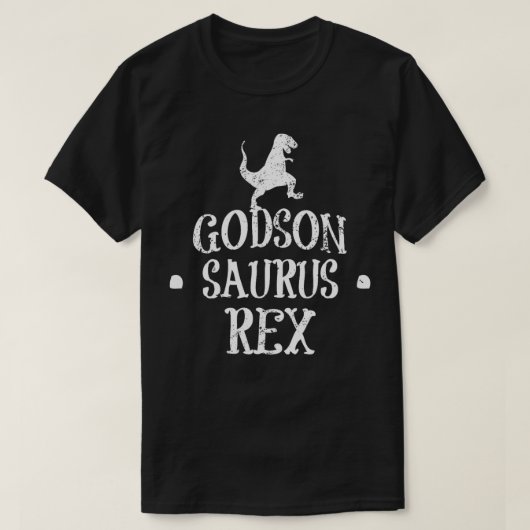 Godson Van Godmother Grappig Saurus Gift T-shirt (Design voorkant)