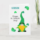 Godson's St Patrick's Fun Leprechaun Gnome Kaart (Voorkant)