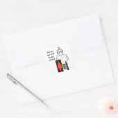 Godspanzer vierkante sticker (Envelop)