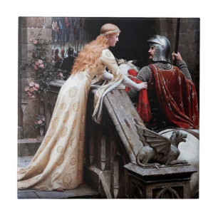 “Godspeed” Middeleeuwse Schilderij van Edmund Blai Tegeltje