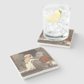 Godspeed Mijn Chibi Knight! Stenen Onderzetter (Zijkant)