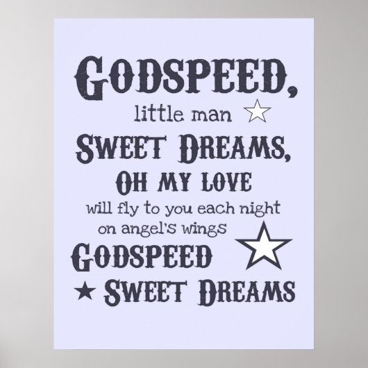 Godspeed, Poster met droom (Voorkant)