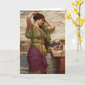 Godward A fair reflection CC0630 Art Wenskaart Kaart (Gele Bloem)