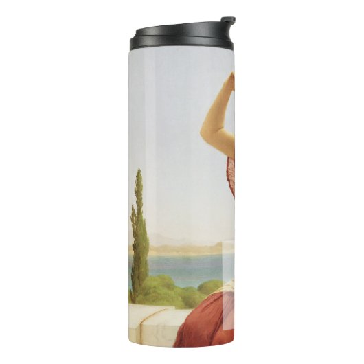 Godward Het Signaal Vrouw Portret Art Monogram Thermosbeker (Gedraaid links)