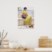 Godward Idleness klassiek schilderij Poster (Keuken)