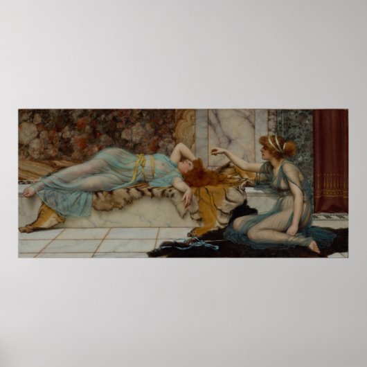 Godward - Mischief and Repose (1895) Poster (Voorkant)