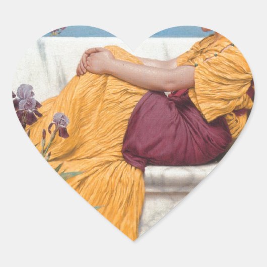 Godward - Onder de bloesem die hangt op de boeg Hart Sticker (Voorkant)