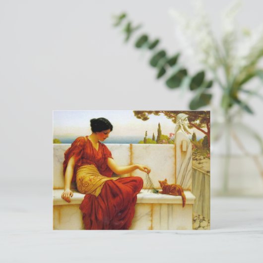 Godward plaagt briefkaart (Staand voorkant)