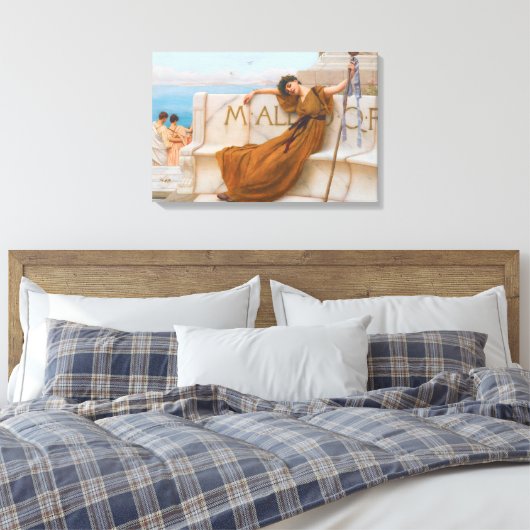 Godward priesteres van Bacchus Schilderen Canvas Afdruk (Insitu (Slaapkamer))