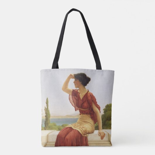 Godward the Signal Beauful Woman Portret Art Tote Bag (Achterkant)