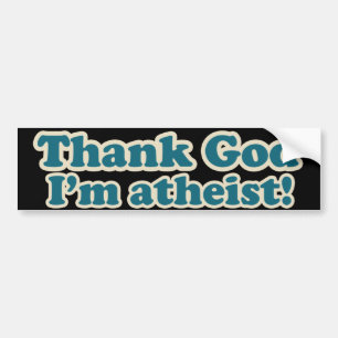 Godzijdank ben ik atheïst bumpersticker