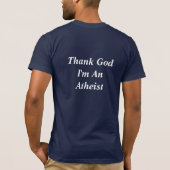 Godzijdank ben ik een atheïst t-shirt (Achterkant)