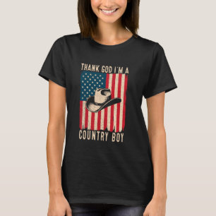 Godzijdank ben ik een Country Music Boy Cowboy Wes T-shirt