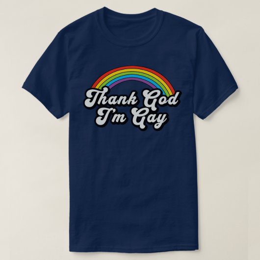 Godzijdank ben ik homo t-shirt (Design voorkant)