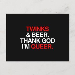 Godzijdank ben ik queer (man) briefkaart