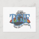 Godzijdank ben ik vergeven TGIF Briefkaart (Voorkant)