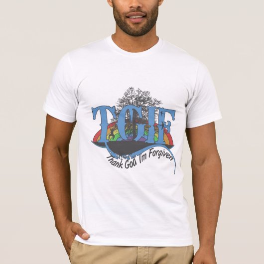 Godzijdank ben ik vergeven TGIF T-shirt (Voorkant)