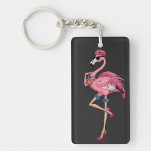 Godzijdank dat ik een grappig citaat van Flamingo  Sleutelhanger