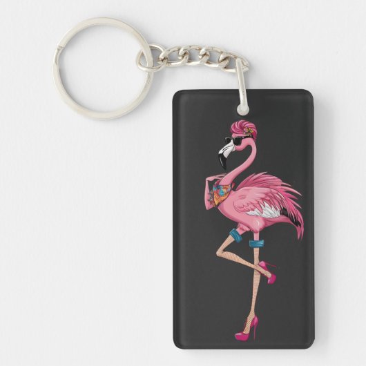 Godzijdank dat ik een grappig citaat van Flamingo Sleutelhanger (Voorkant)