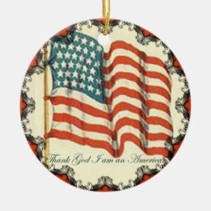 Godzijdank in een Amerikaans Ornament