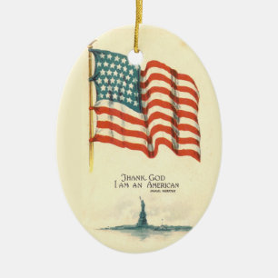 Godzijdank in een Amerikaans Ornament