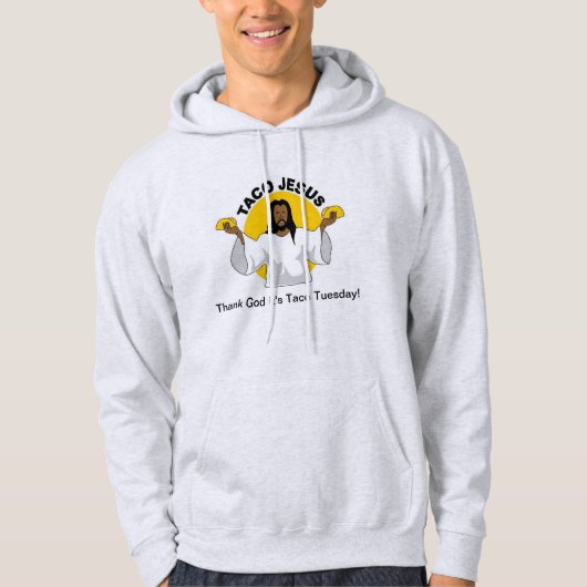 Godzijdank is het dinsdag Taco Hoodie (Voorkant)