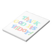 Godzijdank is het vrijdag! notitieblok (Linkerzijde)