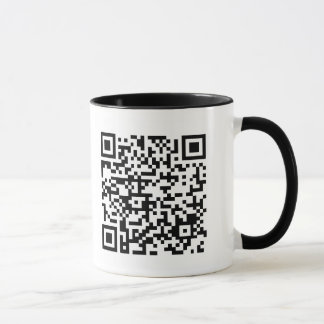 Godzijdank kan de baas geen QR lezen! Mok