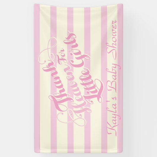Godzijdank voor de kleine meisjes, Baby shower Ban Spandoek (Verticaal)