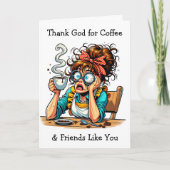 Godzijdank voor de koffie en vrienden zoals jij kaart (Voorkant)