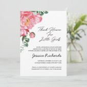 Godzijdank voor de uitnodiging voor de kleine meis (Staand voorkant)