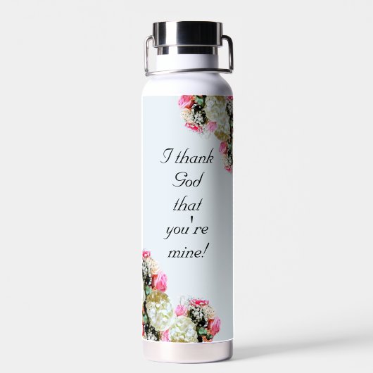 Godzijdank voor de zusters waterfles (Achterkant)