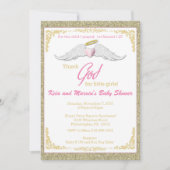 Godzijdank voor het Little Angels Baby shower Kaart (Voorkant)