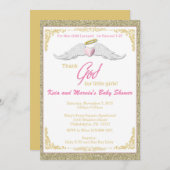 Godzijdank voor het Little Angels Baby shower Kaart (Voorkant / Achterkant)