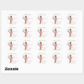 Godzijdank voor kleine meisjes etnisch Baby shower Ronde Sticker (Vel)