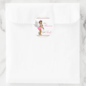 Godzijdank voor kleine meisjes etnisch Baby shower Ronde Sticker (Tas)