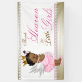 Godzijdank voor kleine meisjes etnisch Baby shower Spandoek (Verticaal)