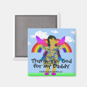 Godzijdank voor mijn papa magneet (Voorkant / Achterkant)