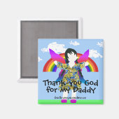 Godzijdank voor mijn papa magneet (Voorkant / Achterkant)