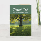 Godzijdank voor Vrienden zoals jij Green Tree Natu Bedankkaart (Voorkant)